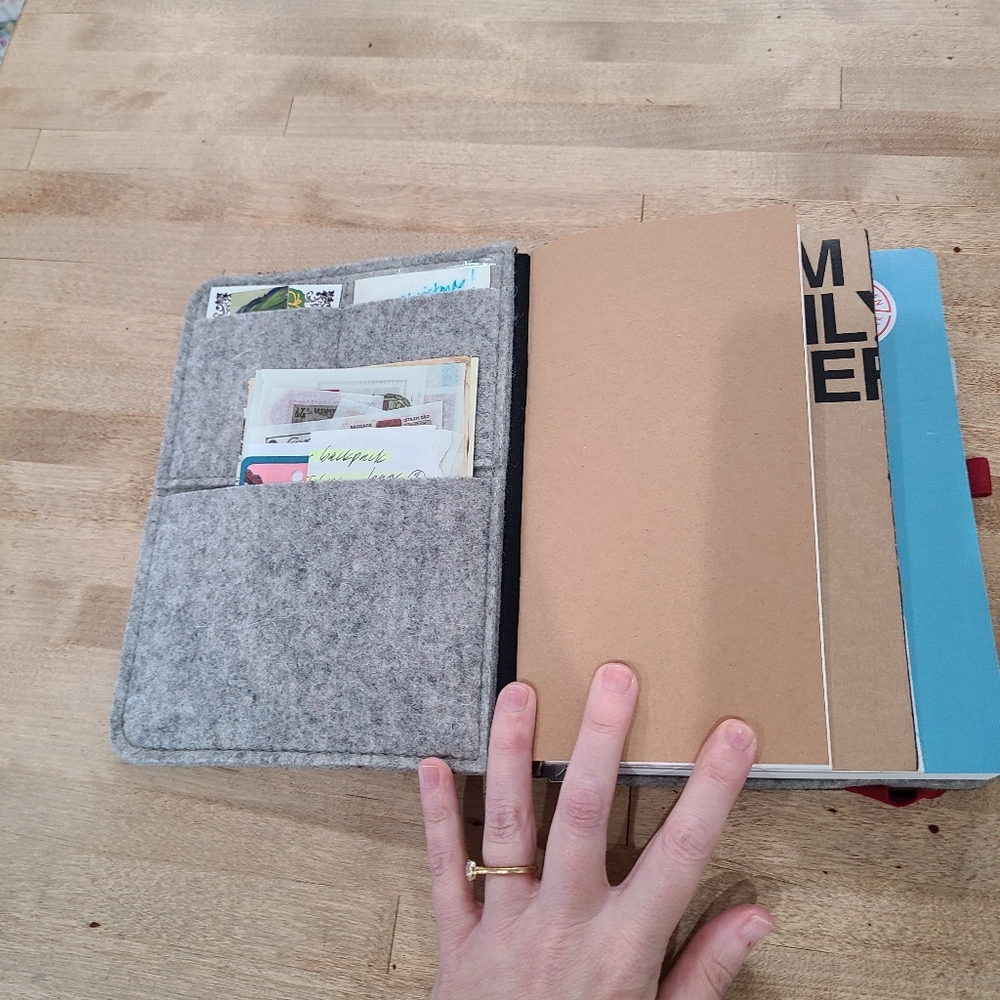 Roterfaden M A5 Travelers Notebook Leather Cover Taschenbegleiter - Picture 8 of 15